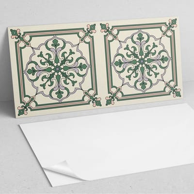 Coloray Wandpanelen Zelfklevend - Bloemenpatroon met versieringen PVC Wandpaneel - 100 cm x 50 cm - Groente Wandbekleding Zelfklevend - 1 stuk - Texturen Wandpanelen Zelfklevend - Wandpaneel Keuken - Wandpanelen Badkamer
