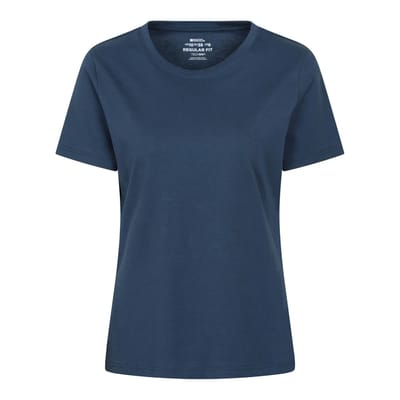 Mountain Warehouse Dames Drie Pieken Grafisch Achterprint T-Shirt (Navy)