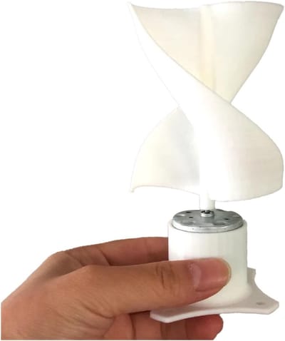 Mini Windturbine - Energie Generator - Energie Opwekking - Verticale Rotor - 20 Watt - Wit