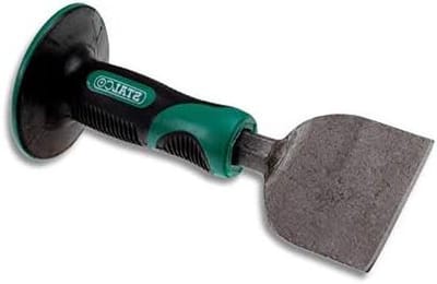 Brede Beitel - Handbeitel Metselwerk - Precieze Afwerking - Met Handbescherming - 215 x 76 mm - Grijs