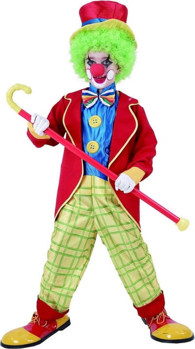 Vegaoo - Clown pak voor jongens Feestkleding