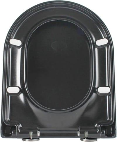 Toiletzitting - Zitting Deksel - Badkamer Vernieuwen - Soft Close - 36 x 46 cm - Zwart