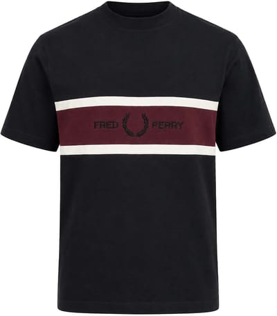 Fredperry Fp Geborduurd Panel T-Shirt - Fashion Wear - Volwassen