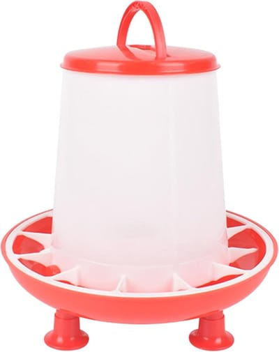 Kippenvoederbak - Pluimvee feeder Vogel voerbak - Voer verstrekken - Anti-instortend ontwerp - 3 kg - Wit