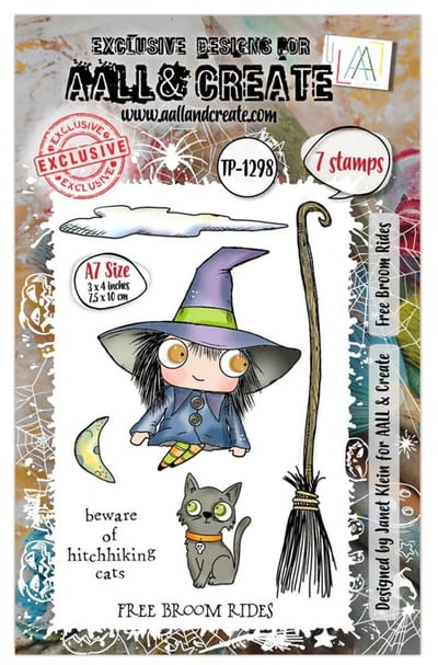 Aall & Create clearstamps A7 - Free broom rides