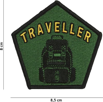 Embleem stof Traveller met klittenband #2034