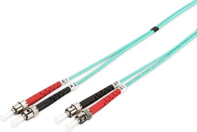 Digitus DK-2511-02/3 Glasvezel kabel 2 meter ST I-VH OM3 Aqua-kleur