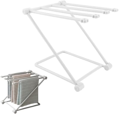 Dailygoods- Droogrek Opvouwbaar - Vaatdoek Houder - Handdoekrek - Kunststof - 3 Armen - Afmetingen 20x16x25,5 cm
