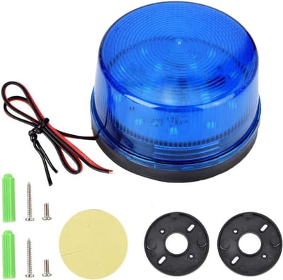 Alarmsignaal Blauw Licht - Led Knipperlicht Baken - Veiligheidssysteem Melder - Explosieveilige Constructie - 73 x 42 cm - Blauw