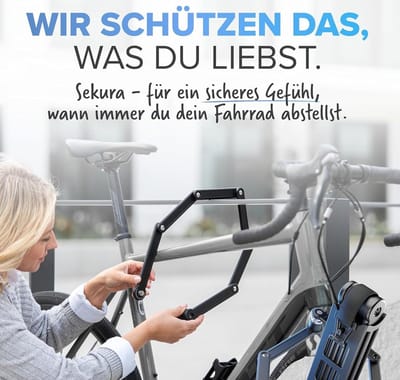 Famanu - Opvouwbaar fietsslot I Veilige diefstalbeveiliging met beugel I In gehard staal Anti-diefstal, slot, fietsslot, fietssloten, E-bike, motorfiets