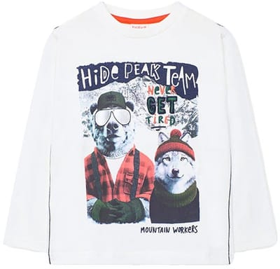 Boboli Knit T-shirt Met Lange Mouwen Wit 4 Years Jongens,Meisjes