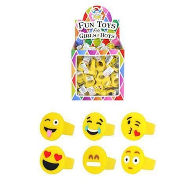 156 Stuks - Kinderringen Smiley's - In Traktatiebox - Ring Smilli - Uitdeelcadeautjes - Traktatie voor kind - Jongens - Meisjes