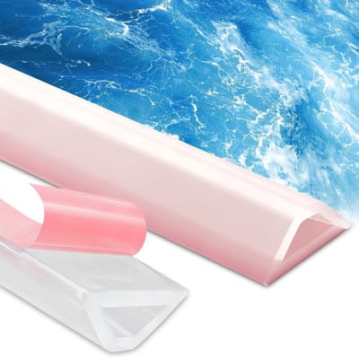 Zelfklevende Waterdichte Douche Waterstopper voor Bescherming tegen Water en Vocht (Transparant, 1 Meter)