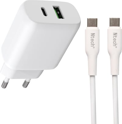 USB C Adapter + USB C kabel - USB C Adapter 2 Poorten - USB Adapter USB C - USB C Oplader - USB Lader - USB C naar USB C Kabel