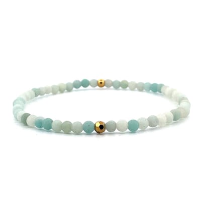 IbizaMen - heren armband - amazoniet - 4mm - 21cm