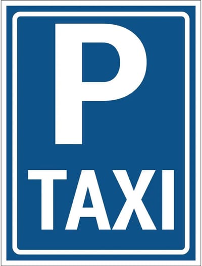 Taxi parkeerplaats bord - E5 | gecoat dibond materiaal | 20 x 15 cm
