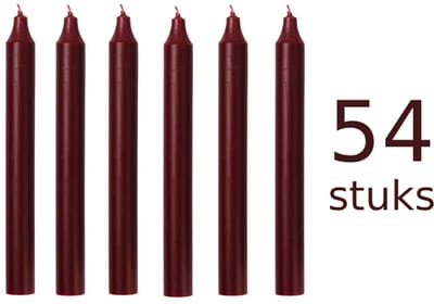 Broste Copenhagen hoge kwaliteits dinerkaarsen 100% Oekö-tex katoenen lont, RAL gecertificeerde paraffine Ø 2,1 x 20 cm 54 stuks