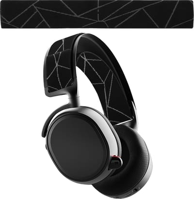 kwmobile vervangende koptelefoonband voor SteelSeries Arctis 7 / Arctis 9 / Arctis 9X / Arctis PRO koptelefoon band - Nylon zachte hoofdband voor hoofdtelefoon in zwart / grijs