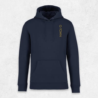 G‑TOWN – Unisex Hoodie Gold Edition – Luxe Streetwear – Duurzaam & Comfortabel