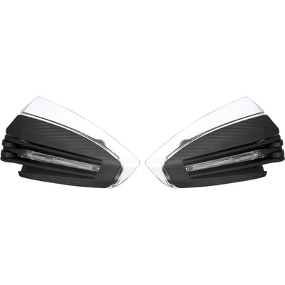 Housse de protection universelle pour les mains de moto, imperméable, Anti-chute et coupe-vent, avec LED noir