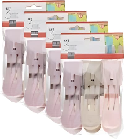 Gerimport handdoek knijpers - set 12 stuks - pastel tinten - 8 x 12 x 12 cm - kunststof