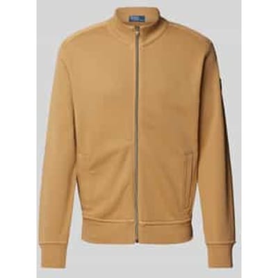 Sweatjack met labeldetail