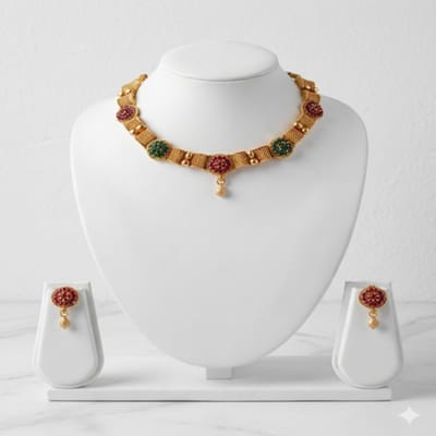 N3 Collecties Mooi  Choker GoudKleur ketting Sieraden set Dames