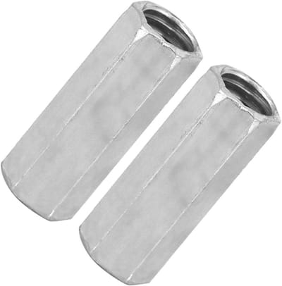 10 Stuks Lange Rod Moeren Hexagonaal Sleeve Moeren van Koolstofstaal Gegalvaniseerd (M8*28) voor Klussen en Bevestigingen
