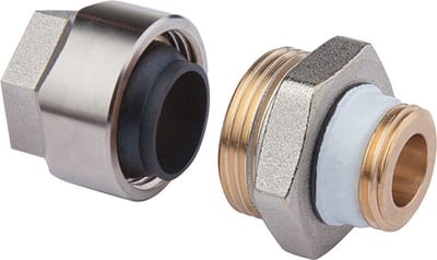 Simplex PLUS adapteraansluiting met 3/4" M schroefdraadaansluiting met Simplex witte pakking voor stalen buis 3/4" - F13080