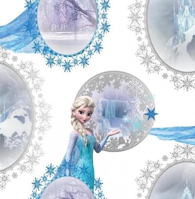 Frozen Behang voor de Kinderkamer - Disney - Papierbehang - 0,52 x 10,05 m.
