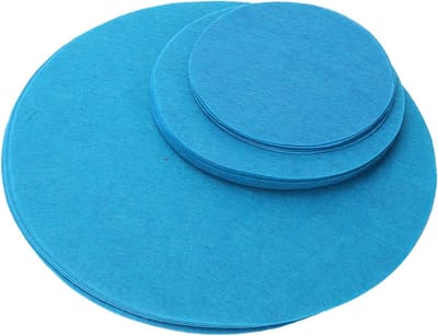 Vilten Bordbeschermers - Vaatwerk Scheiders - Servies Opbergen - Voorkomt Krassen - 27x27x3 cm - Groen