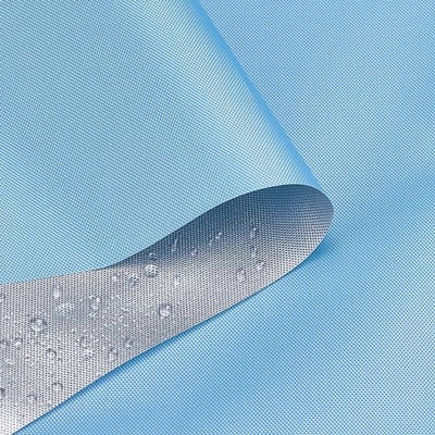 Oxford Fabric Waterproof 210 Denier Canvas - Water-Repellent Cordura Fabric - PU Support Project - Indoor Outdoor Covering - Indoor Decoration - Sunroof Light Blue 3x1.5m