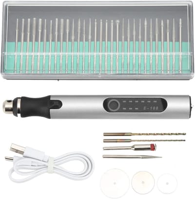Draadloze graveerpen - Etsgereedschap - DIY projecten - Oplaadbaar met 3 snelheden - 235 mm schacht - Zilver