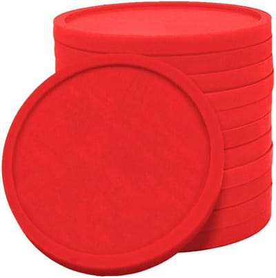 Plastic Munten - Winkelwagenmunten Consumptiemunten - Gebruik in automaten - Formaat 2-euromunt - 100 stuks - Rood