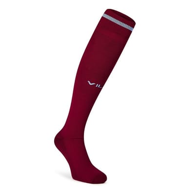 Castore Aston Villa FC voetbalsokken voor heren 22/23 (Claret Rood)