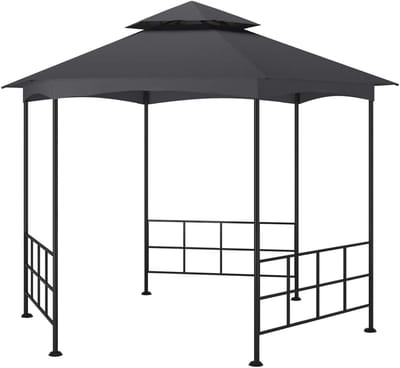 Tuinpaviljoen - Partytent Overkapping - Buitenactiviteiten Genieten - Waterdicht Stevig Dak - 31 x 27 meter - Antraciet