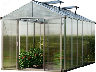 GFP tuinkas Titan 24 aluminium - 222x437 cm, 10 mm kanaalplaten, stabiel & weerbestendig