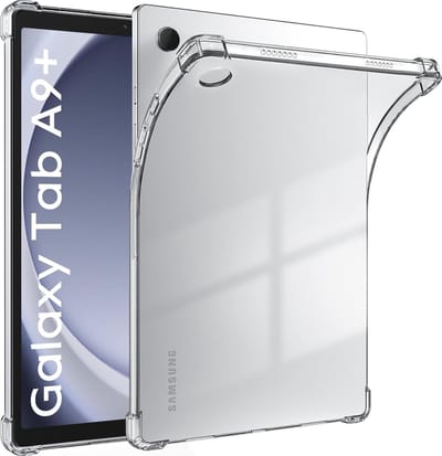 Hoesje Geschikt Voor Samsung Galaxy Tab A9 Plus / A11 Plus Hoes – Transparant Siliconen Shockproof Hoesje – Schokbestendig