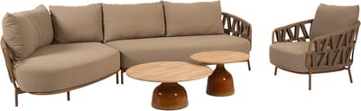 June Biarritz chaise longue loungeset 5 delig amber 4 Seasons Outdoor