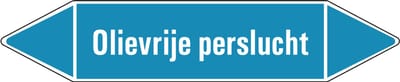 Olievrije perslucht leidingmarkering op vel 126 x 26 mm - 5 per vel