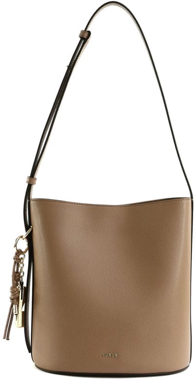 FURLA Leren schoudertas Roxie Bucket Bag Toffee bruine