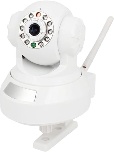 Draadloze IP Camera - Webcam Beveiliging - Huis Bewaken - Ingebouwde Nachtvisie - 100x108x125mm - Wit
