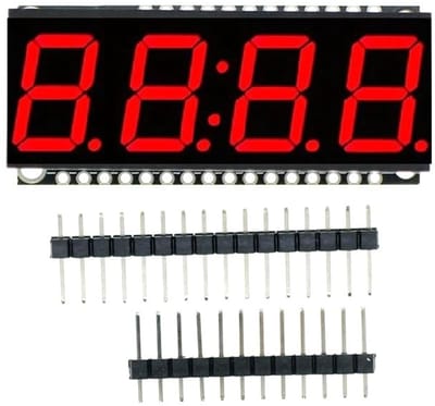 Allecto - 7-segment displaymodule - LED-display met klokfunctie - Compact formaat - 4-bits display - Geschikt voor hobbyprojecten - 0,56 inch model