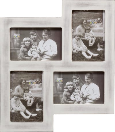 Deknudt Frames multifotolijst S67TM1 P4 - wit - hout - 4 foto's 10x15