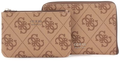 GUESS sieradendoos Jewelry Organizer & Passport Pouch Latte Logo / Brown Lichtbruin