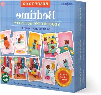 Bedtijd Puzzel - Kinderpuzzel Avondritueel - Kind Ontwikkeling - Chronologische Volgorde - 10 Stukjes - Multicolor