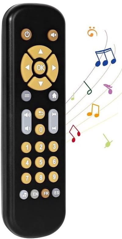 Speelgoed Met Afstandsbediening Voor De Baby-TV, Meertalig Muziekspeelgoed Voor Baby's Met Cijferleesfunctie, Babyspeelgoed Met Geluiden, Educatief Speelgoed Voor Baby's Vanaf 6 Maanden (Zwart)
