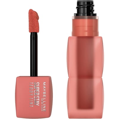 Maybelline New York Superstay Teddy Tint 15 Skinny Dip Lippenstift - Blijft tot wel 12 uur zitten - Met een teddy-zachte en matte finish - 5ml