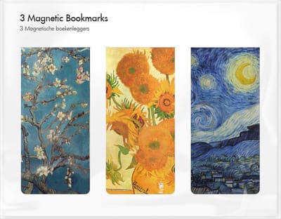 Set van 3 magnetische boekenleggers, Vincent van Gogh