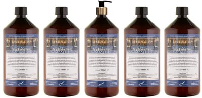 Bodylotion Hammam Herbal 1 Liter - met gouden pomp - set van 5 stuks - Voordeelverpakking